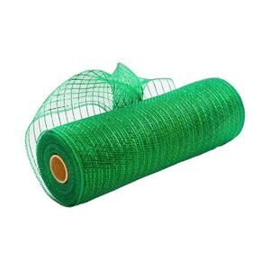 Decor Mesh Ribbon Metallic Green 10in x30ft Craft Halloween Wreath Bow Roll New